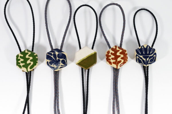 Hex Bolo Tie - Ceramic Stoneware